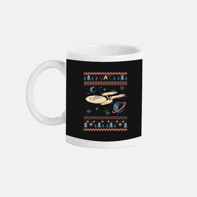 Space Night Xmas-None-Mug-Drinkware-marsdkart