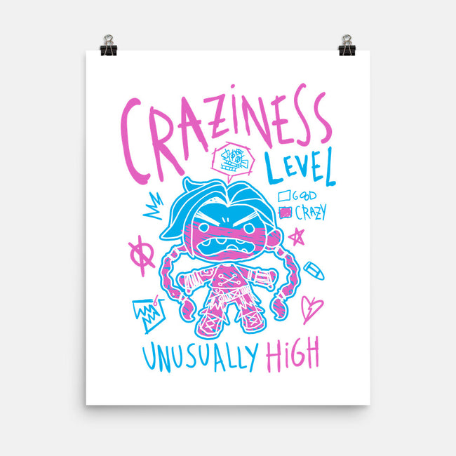 Craziness Level-None-Matte-Poster-demonigote