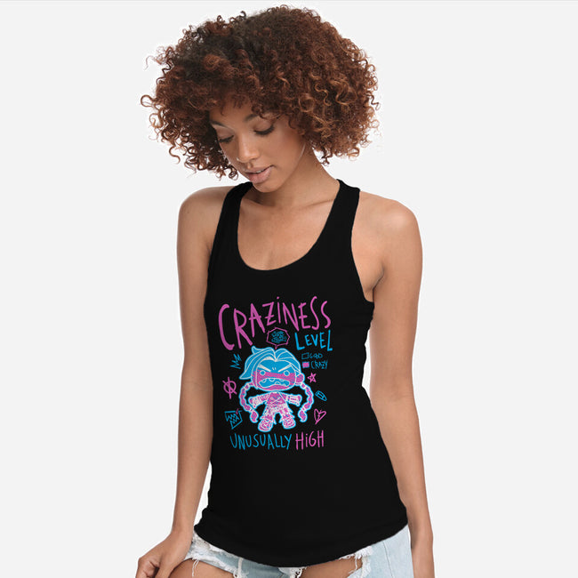 Craziness Level-Womens-Racerback-Tank-demonigote