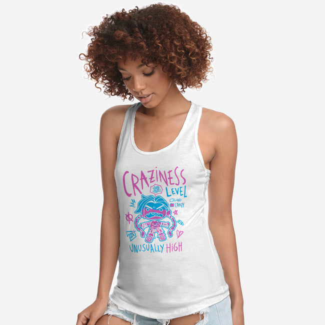 Craziness Level-Womens-Racerback-Tank-demonigote