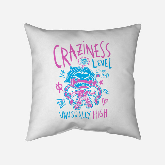 Craziness Level-None-Removable Cover w Insert-Throw Pillow-demonigote