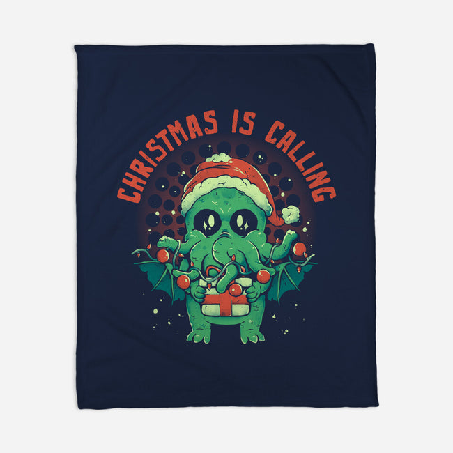 Christmas Is Calling-None-Fleece-Blanket-eduely