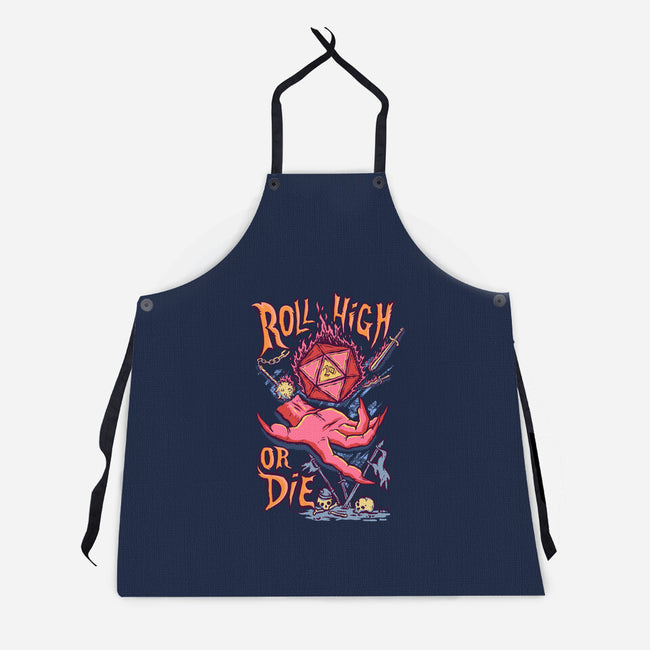 Roll High Or Die Evil-Unisex-Kitchen-Apron-marsdkart