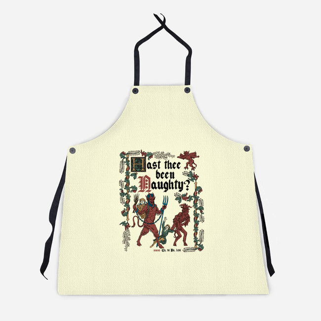 Krampus Medieval Style-Unisex-Kitchen-Apron-Nemons