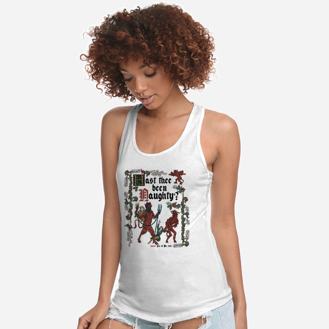 Krampus Medieval Style-Womens-Racerback-Tank-Nemons