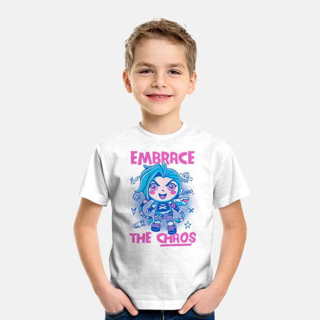 Embrace The Chaos-Youth-Basic-Tee-paulagarcia