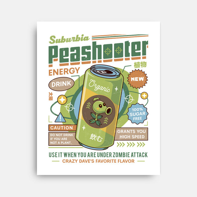 Peashooter Energy Drink-None-Stretched-Canvas-LAGELANTEE