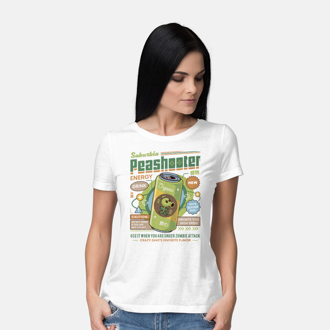 Peashooter Energy Drink-Womens-Basic-Tee-LAGELANTEE