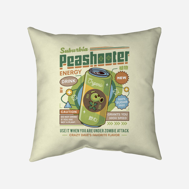 Peashooter Energy Drink-None-Removable Cover w Insert-Throw Pillow-LAGELANTEE