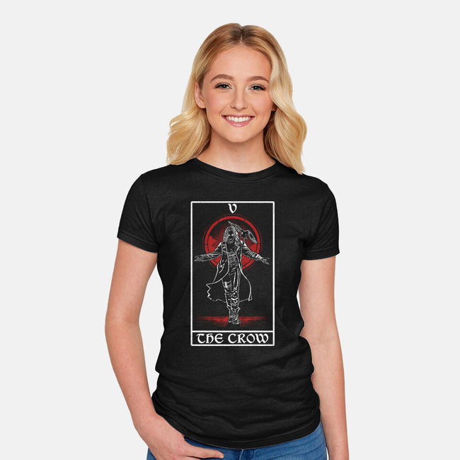 The Crow Tarot Card-Womens-Fitted-Tee-naomori