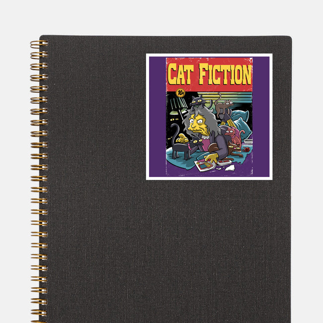 Cat Fiction-None-Glossy-Sticker-zascanauta