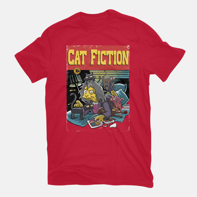 Cat Fiction-Unisex-Basic-Tee-zascanauta