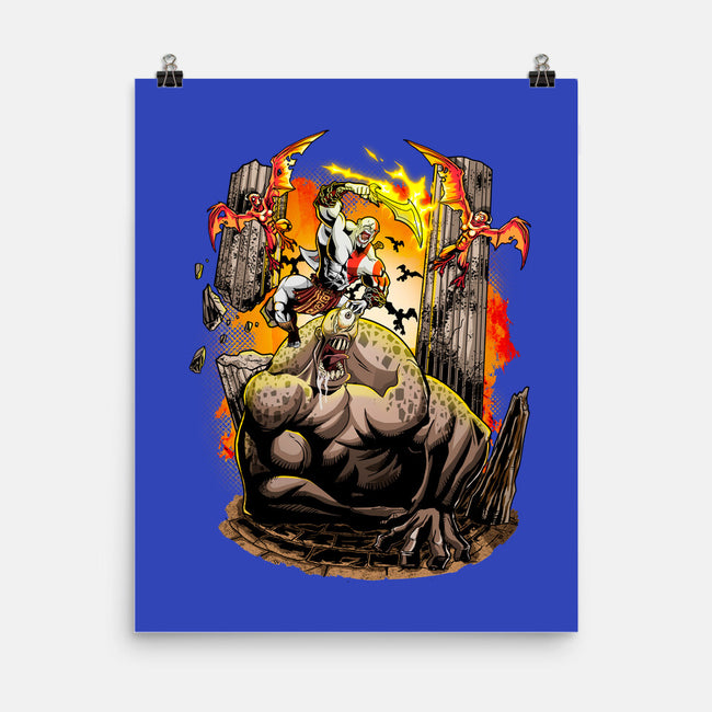 God Kratos-None-Matte-Poster-Diego Oliver