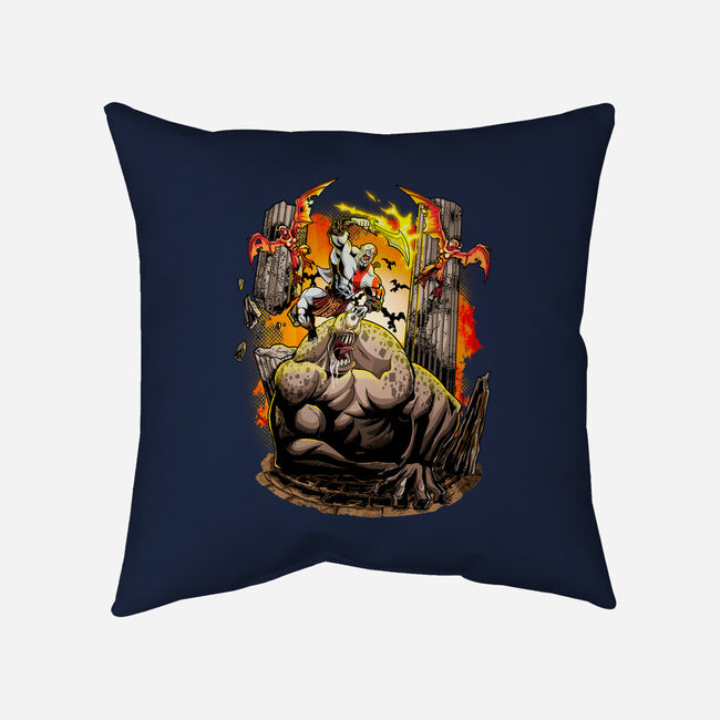 God Kratos-None-Removable Cover w Insert-Throw Pillow-Diego Oliver