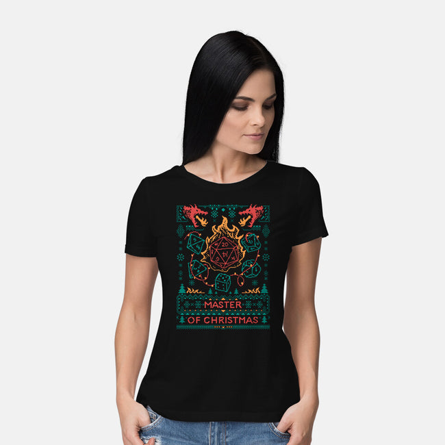 Master Of Christmas Dice-Womens-Basic-Tee-marsdkart