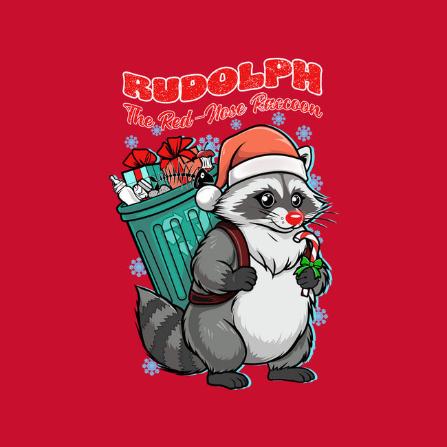 Rudolph The Red Nose Raccoon-Womens-Basic-Tee-palmstreet