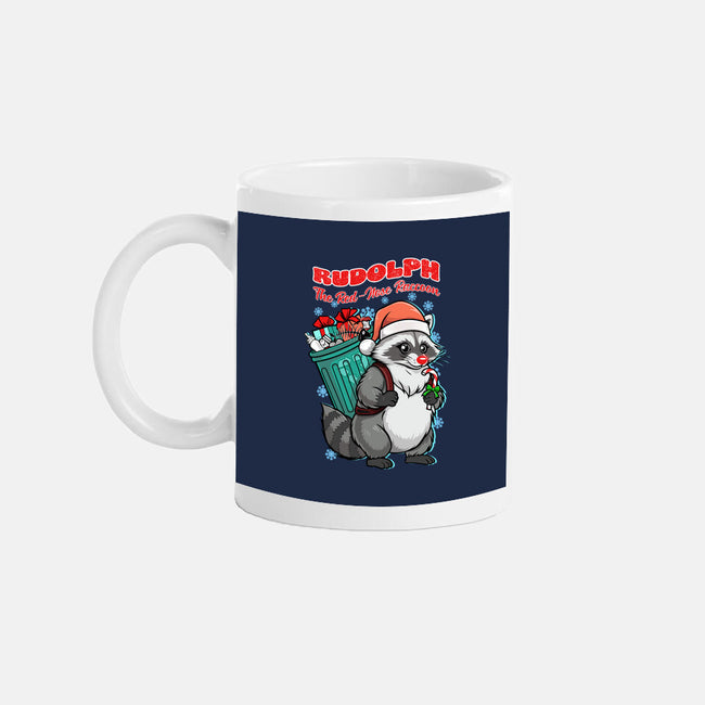 Rudolph The Red Nose Raccoon-None-Mug-Drinkware-palmstreet