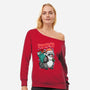 Rudolph The Red Nose Raccoon-Womens-Off Shoulder-Sweatshirt-palmstreet