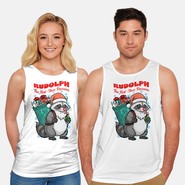 Rudolph The Red Nose Raccoon-Unisex-Basic-Tank-palmstreet