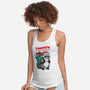 Rudolph The Red Nose Raccoon-Womens-Racerback-Tank-palmstreet