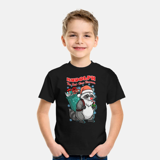 Rudolph The Red Nose Raccoon-Youth-Basic-Tee-palmstreet