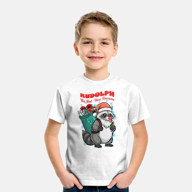 Rudolph The Red Nose Raccoon-Youth-Basic-Tee-palmstreet