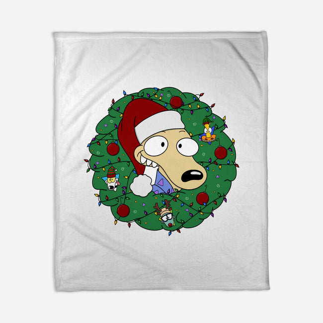 Rockoing Around The Christmas Tree-None-Fleece-Blanket-Alexhefe