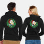 Rockoing Around The Christmas Tree-Unisex-Zip-Up-Sweatshirt-Alexhefe