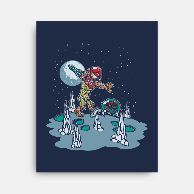 Samus And Metroid-None-Stretched-Canvas-Arinesart