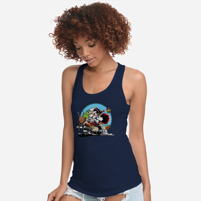 Let's Go Santa-Womens-Racerback-Tank-joerawks