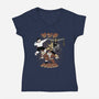 Santa Force-Womens-V-Neck-Tee-pigboom