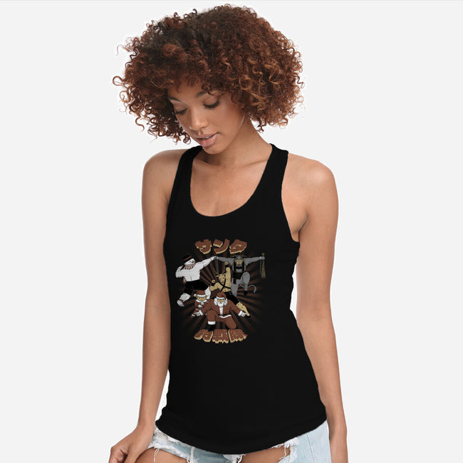 Santa Force-Womens-Racerback-Tank-pigboom