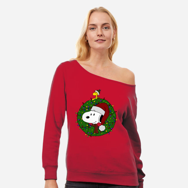 Merry Christmasnuts-Womens-Off Shoulder-Sweatshirt-Alexhefe