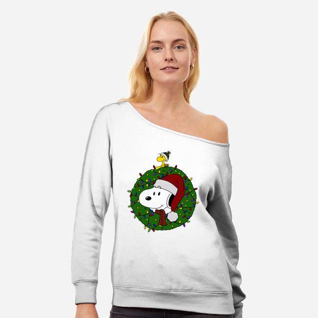 Merry Christmasnuts-Womens-Off Shoulder-Sweatshirt-Alexhefe