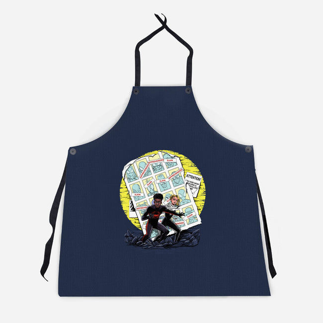 Days Of Spider Past-Unisex-Kitchen-Apron-zascanauta