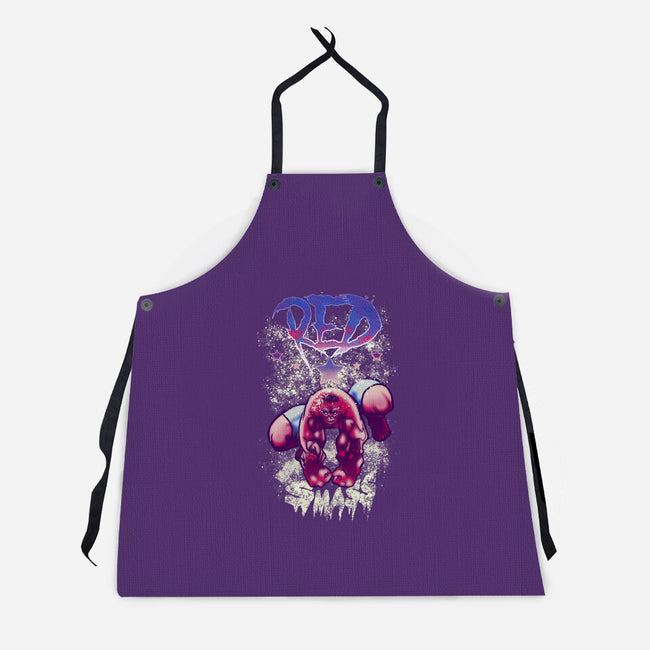 Red Smass-Unisex-Kitchen-Apron-Samuel