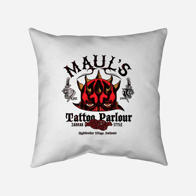 Maul's Tattoo Parlour-None-Removable Cover w Insert-Throw Pillow-Arinesart