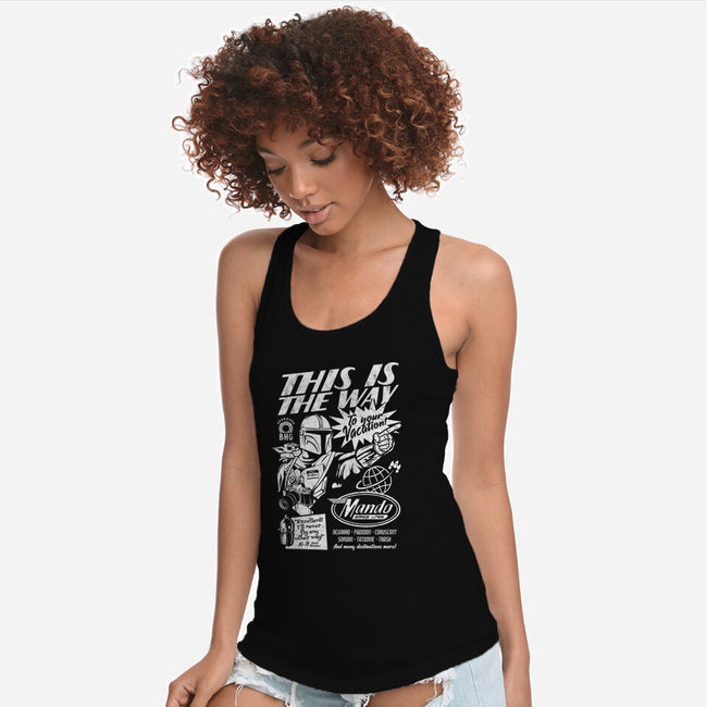 Mando Space Lines-Womens-Racerback-Tank-Arinesart