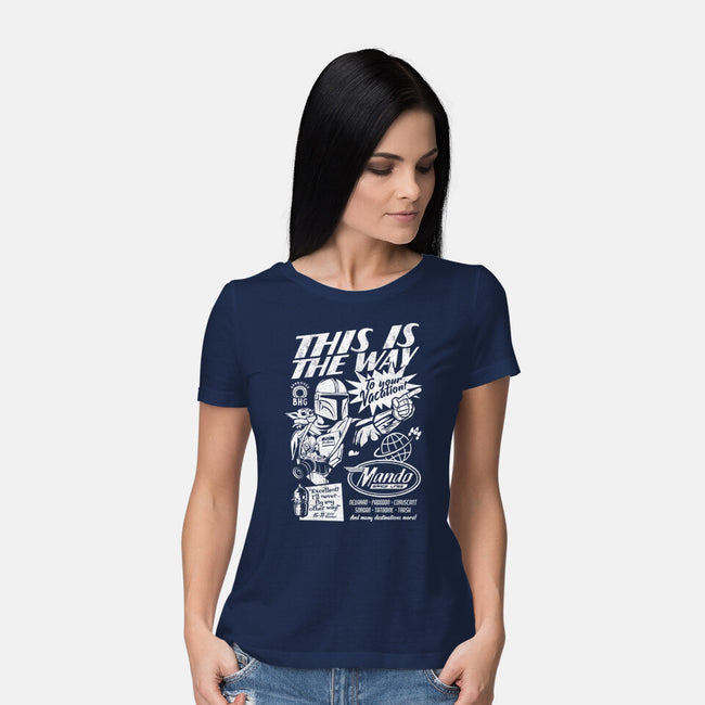 Mando Space Lines-Womens-Basic-Tee-Arinesart