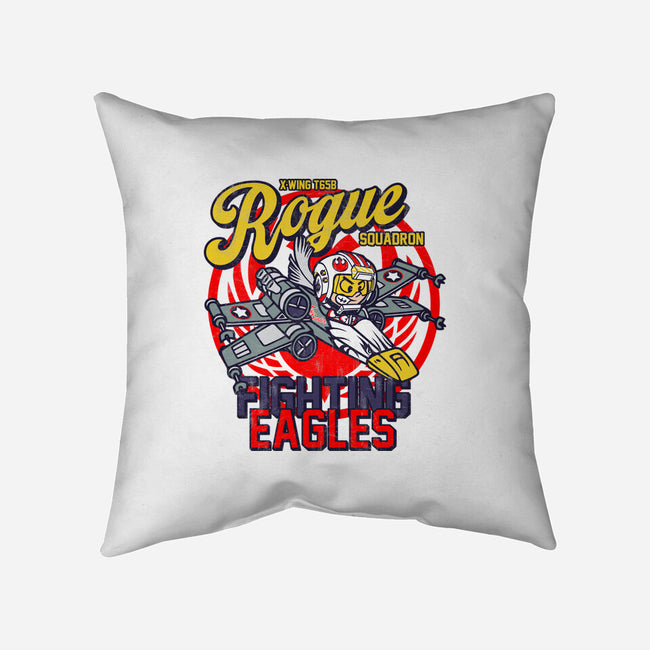 Fighting Eagles-None-Removable Cover w Insert-Throw Pillow-Arinesart