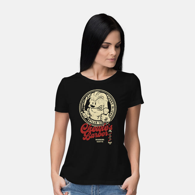 Chewie's Barber Shop-Womens-Basic-Tee-Arinesart