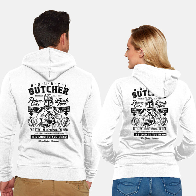 Bounty Butcher-Unisex-Zip-Up-Sweatshirt-Arinesart