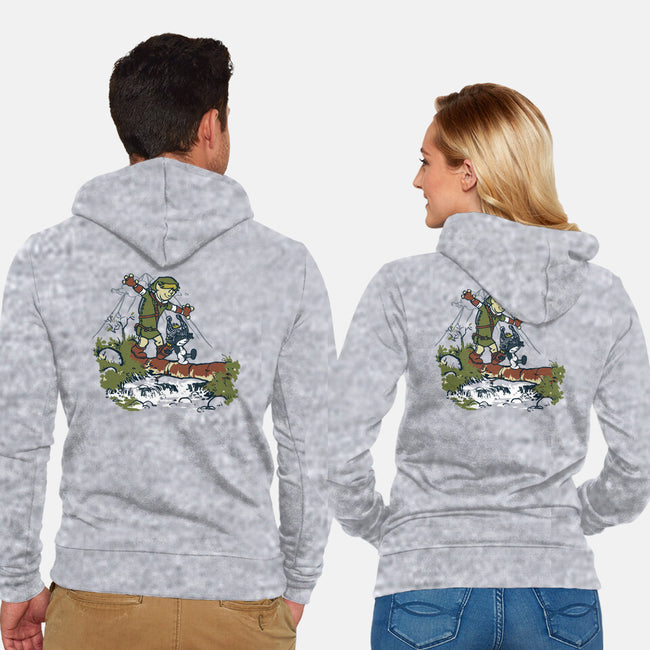 Link And Midna-Unisex-Zip-Up-Sweatshirt-Arinesart