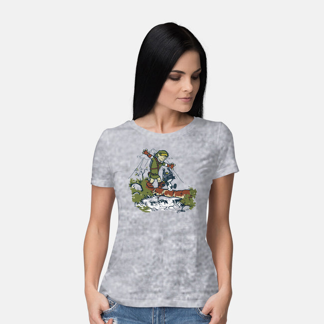 Link And Midna-Womens-Basic-Tee-Arinesart