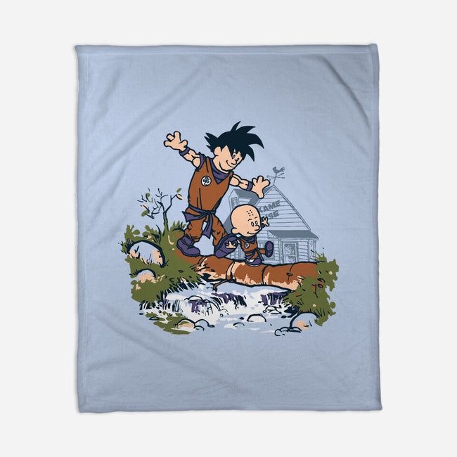 Goku And Krillin-None-Fleece-Blanket-Arinesart