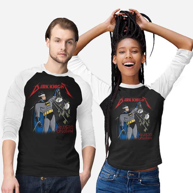 And Justice For Gotham-Unisex-Baseball-Tee-Barbadifuoco