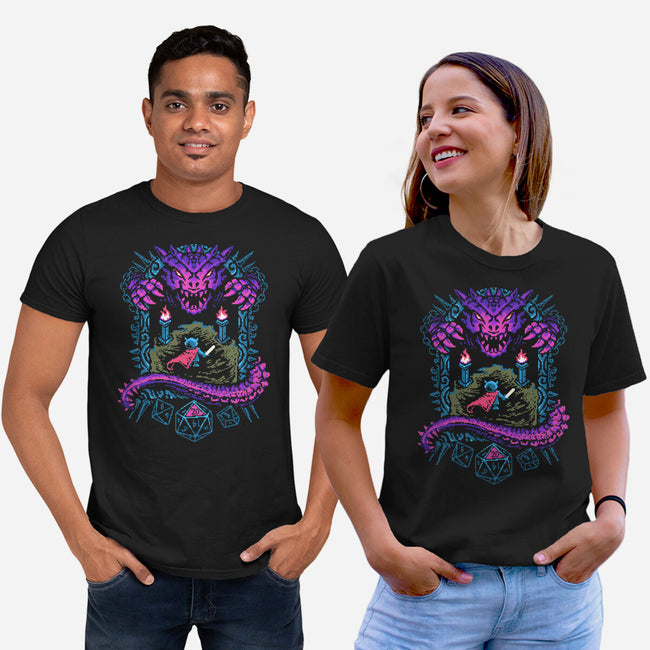 The Warrior And Dragon-Unisex-Basic-Tee-marsdkart