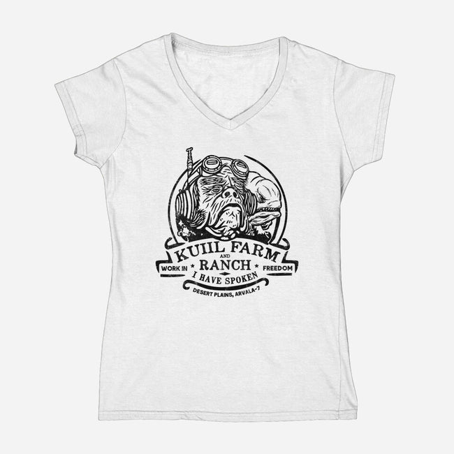 Kuiil Farm-Womens-V-Neck-Tee-Arinesart