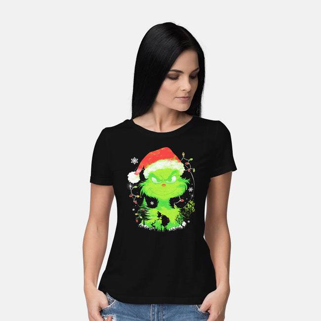 Grinch In The Gloom-Womens-Basic-Tee-constantine2454