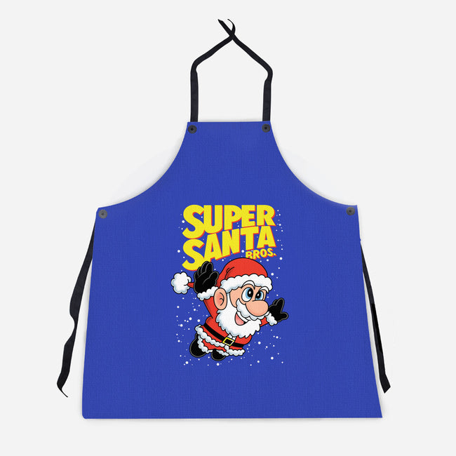 Super Santa Bros-Unisex-Kitchen-Apron-Barbadifuoco